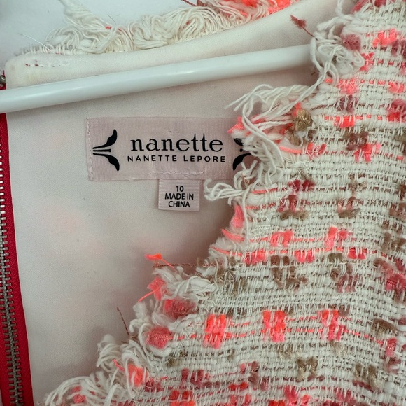 Nanette Lepore Pink and White Sheath Mini Dress - Picture 2 of 3